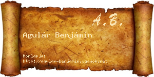 Agulár Benjámin névjegykártya