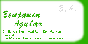 benjamin agular business card